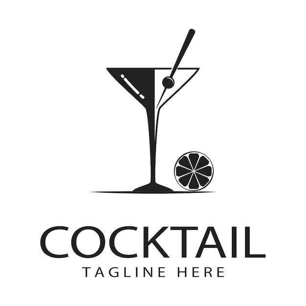 Premium Vector | Vector simple logo template cocktail