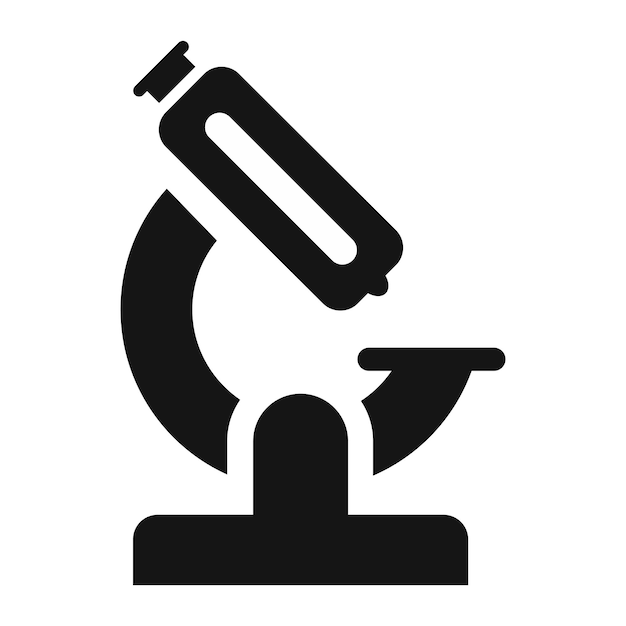 Vector simple microscope icon