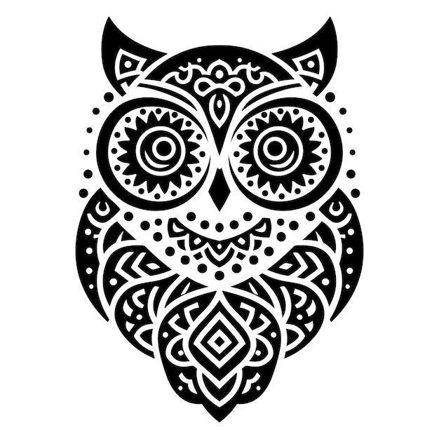 Vector vector simple minimalist black owl