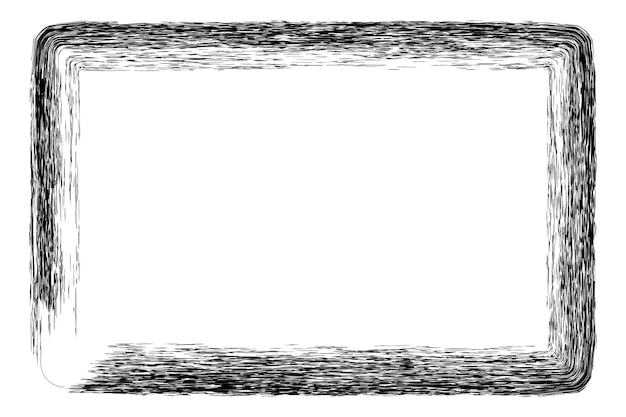 ベクトル 白い背景に黒いクレヨンからベクトル単純な長方形のフレーム