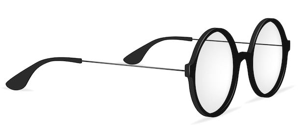 벡터 간단한 원형 안경, 안경