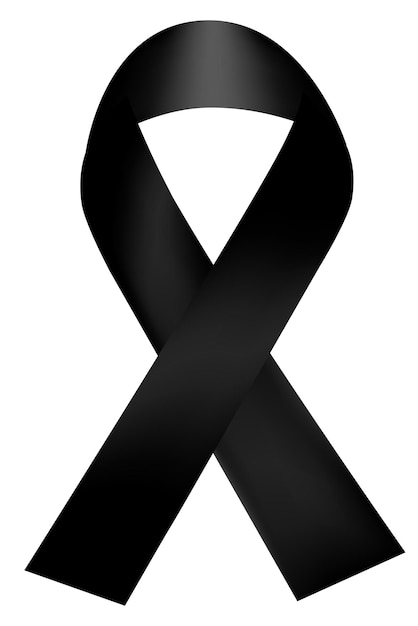 Vector Simple shinning Black Ribbon, Isolated on White