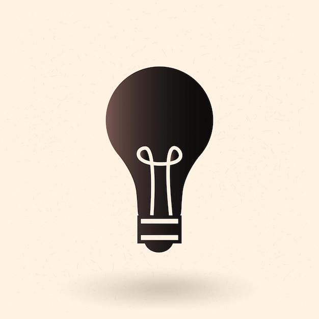 Vector single basic icon lightbulb