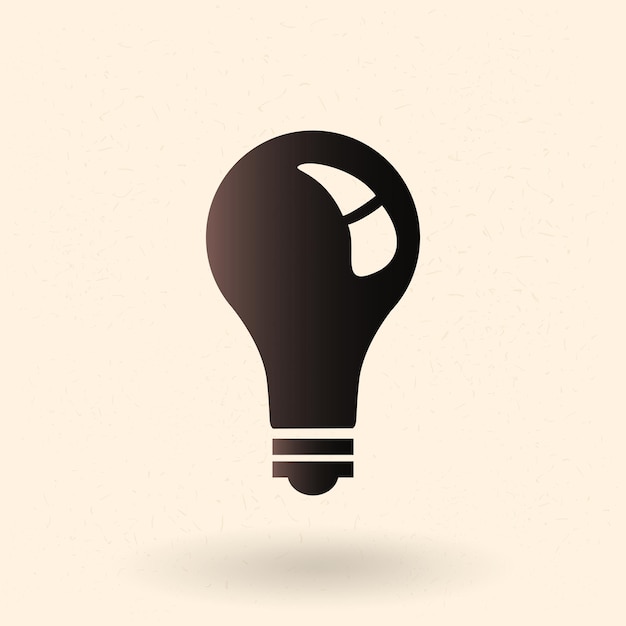 Vector vector single basic icon lightbulb