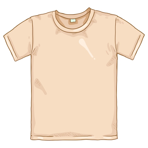 Premium Vector | Vector single cartoon illustration beige tshirt