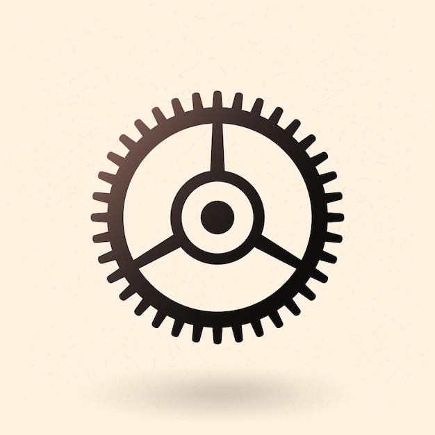 Vector Single Icon Mechanical Gear