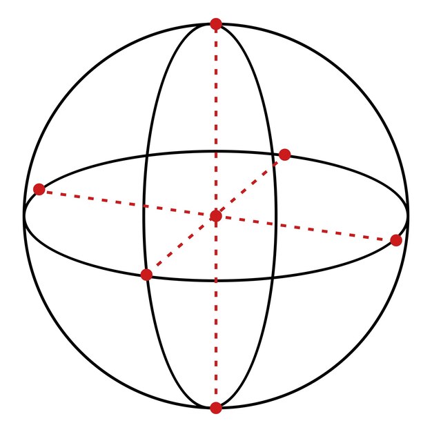 Vector Single Line Illustration Sphere