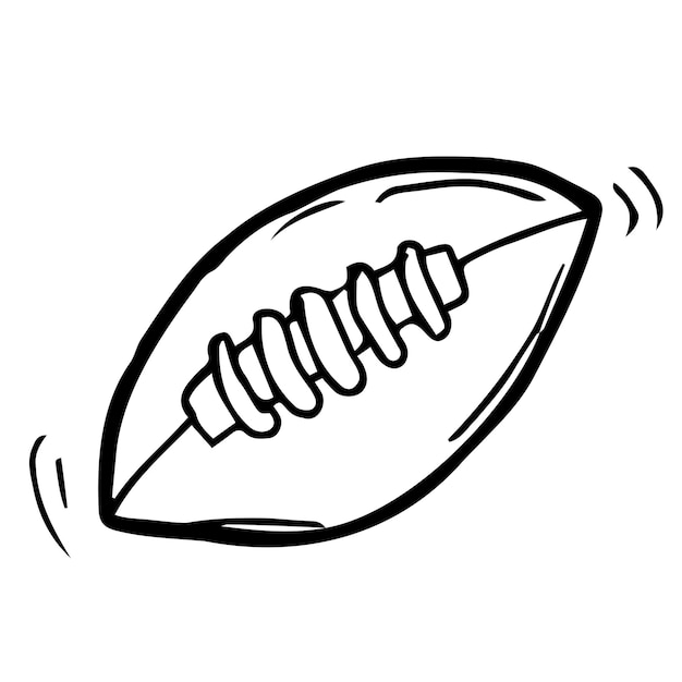 Vector vector single sketch ball for rugby american football