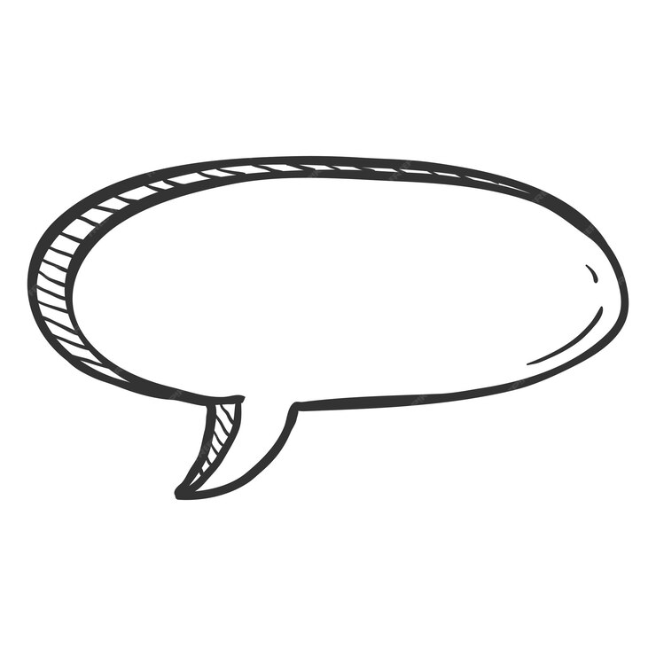 Premium Vector | Vector single sketch comics speech bubble comix balloon