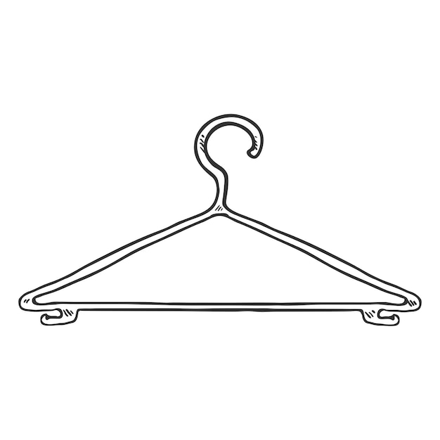 Vector vector single sketch wardrobe shoulder hanger