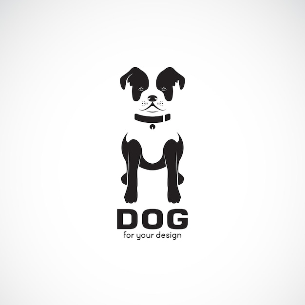 Vettore di seduta cane (bulldog) su sfondo bianco. animale domestico. animali. logo o icona di cani. illustrazione vettoriale a strati modificabile facile.