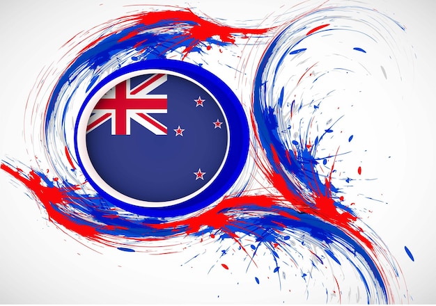 vector sjabloon Illustratie Australië vlag land rood wit blauw penseel verf aquarel