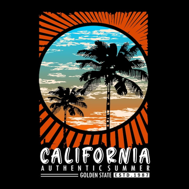 vector sjabloon illustratie landschap californië natuur afbeeldingen pictogram logo ontwerp typografie