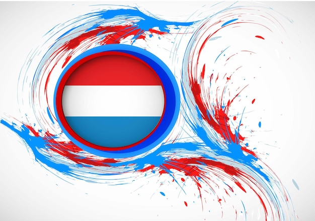 vector sjabloon Illustratie Luxemburgse vlag Europa land rood wit blauw penseelverf