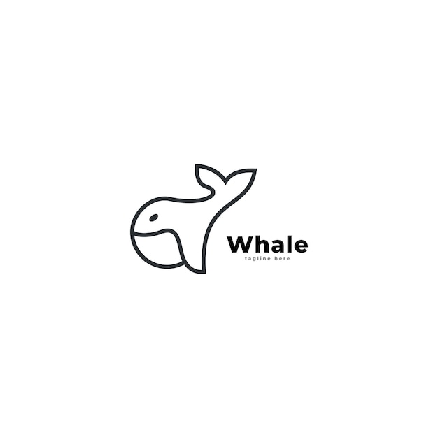 Vector sjabloon van het logo van de walvis
