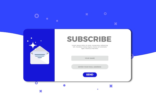 Vector sjabloon voor e-mail abonneren