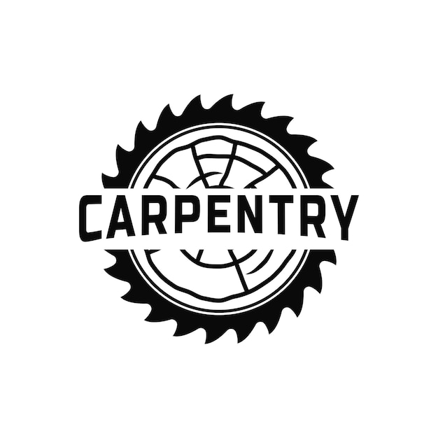 Vector vector sjabloon voor het ontwerp van het logo van carpentry wood