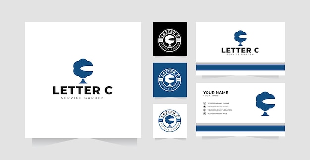 Vector vector sjabloon voor het ontwerp van het logo van de letter c