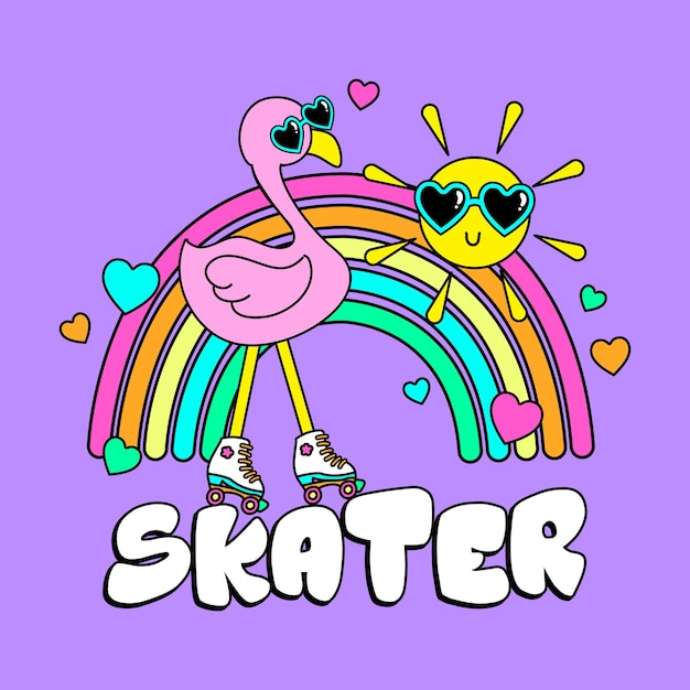 Vector skater flamin