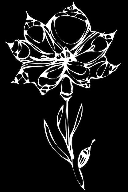 Vector sketch abstract flower