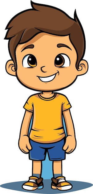 Vector Sketch of an Acte Boy Emote Boy Vector Illustration