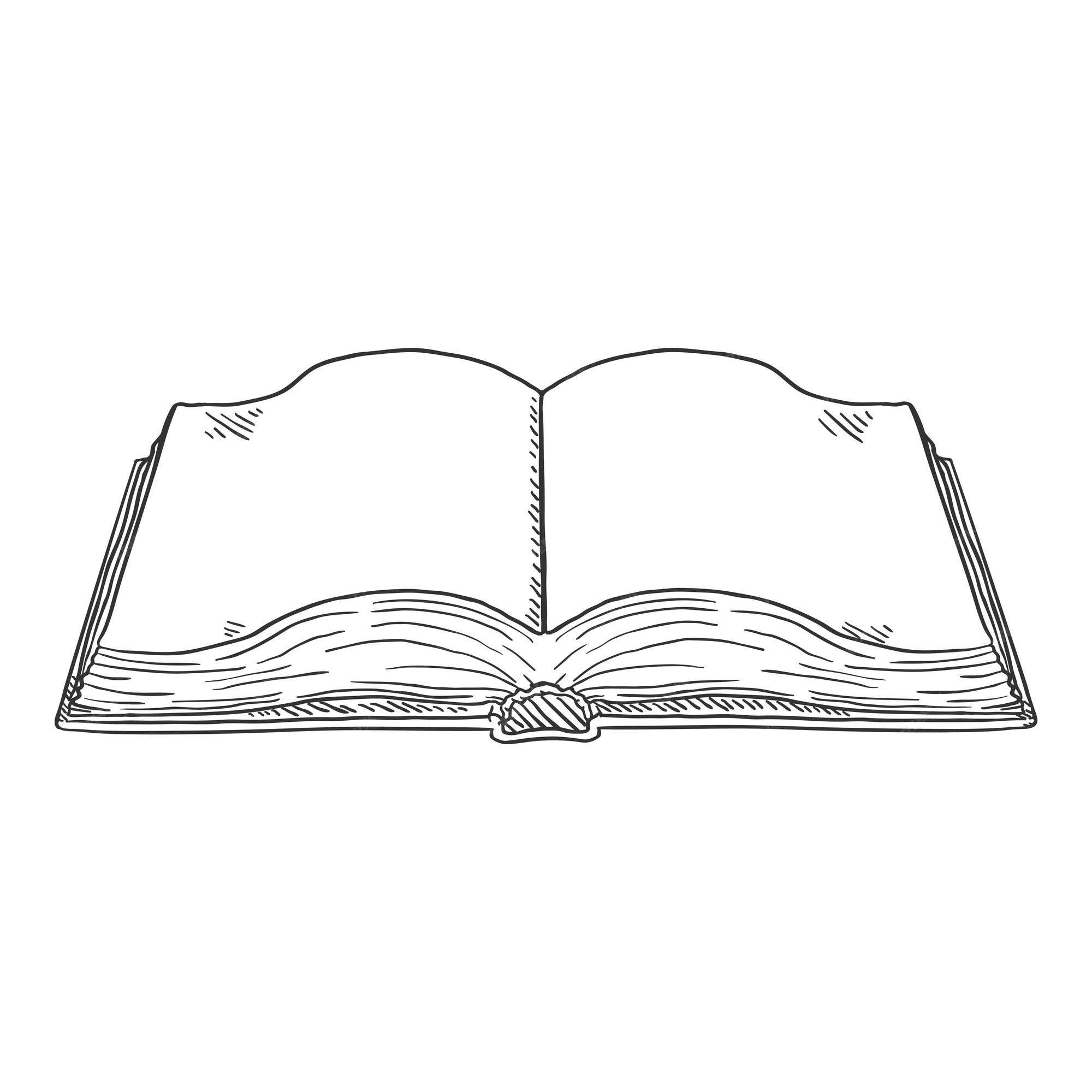 How To Draw A Open Book Pictures