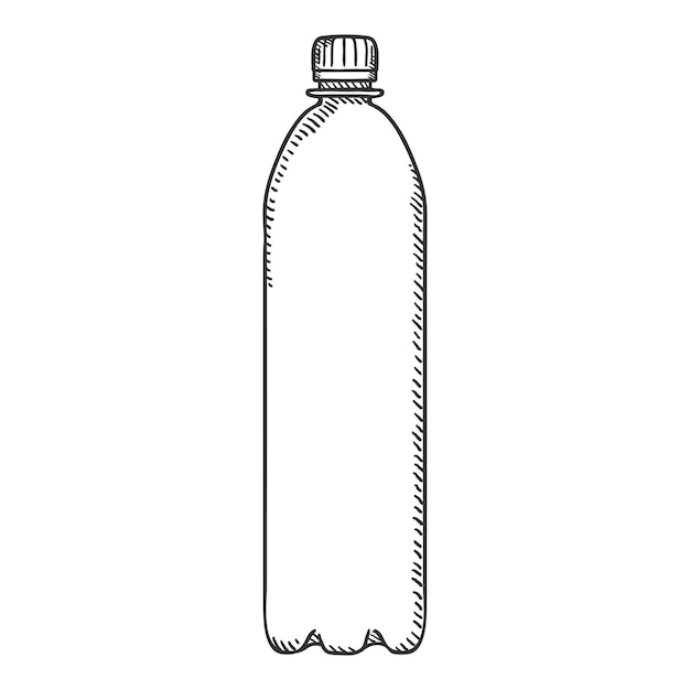 Vector Sketch Illustration Big Plastic Bottle