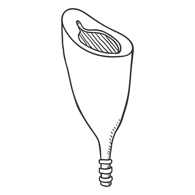 Vector sketch illustration menstrual cup