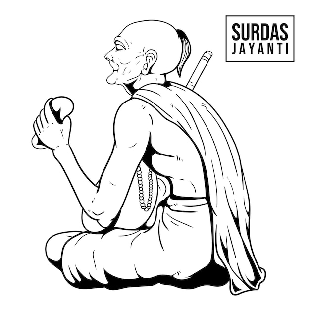 Vector sketch of surdas jayanti