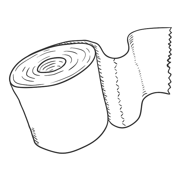 Векторный рисунок туалетной бумаги