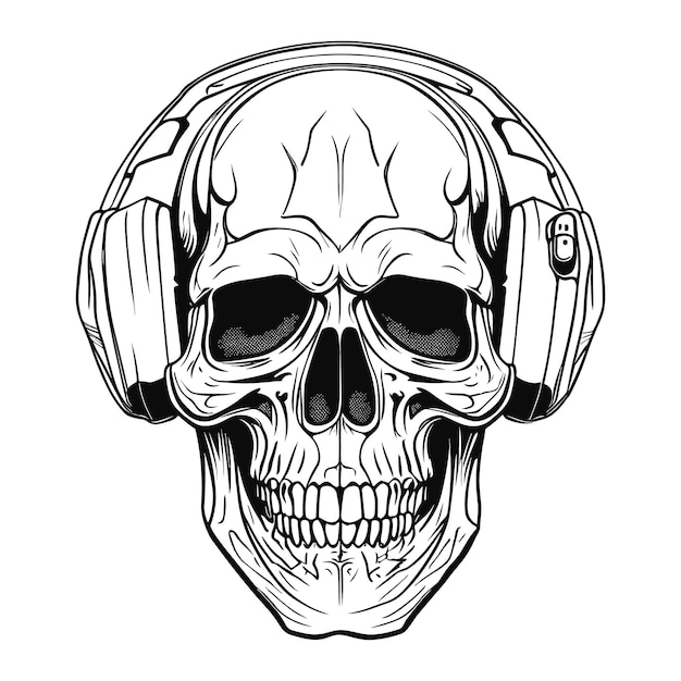 Premium Vector | Vector skull in crown