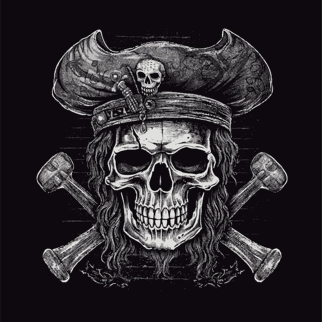 Vector skull illustration design