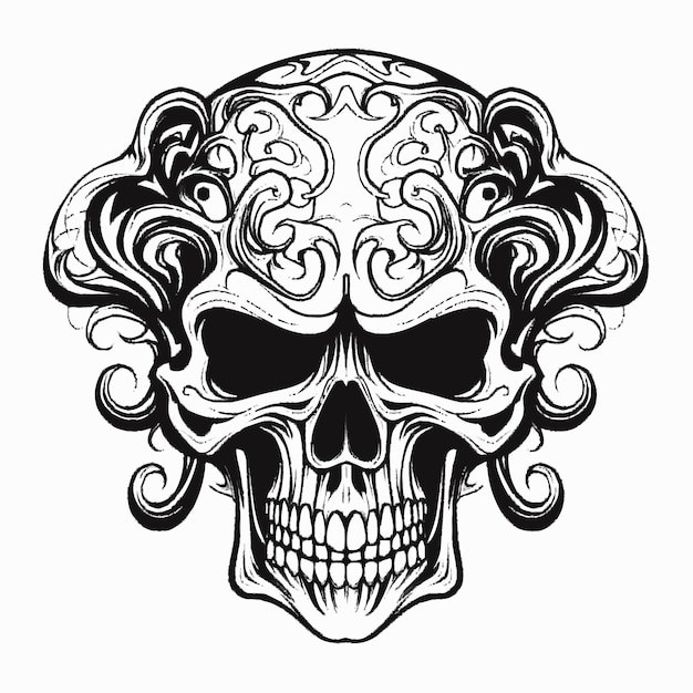 Vector skull illustration design