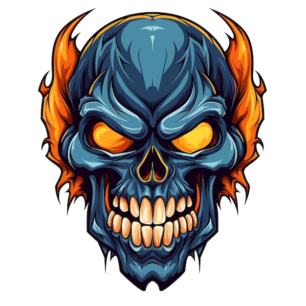 Vector skull illustration design