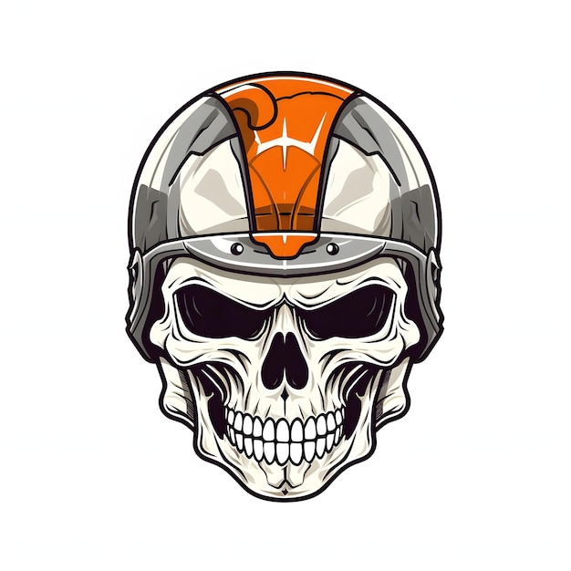 Vector vector skull in modern military helmet created with generative ai technology