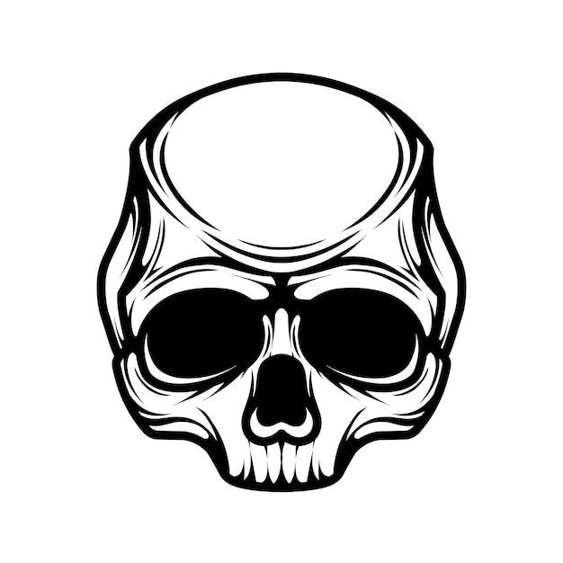 Vector skull tattoo illustration design