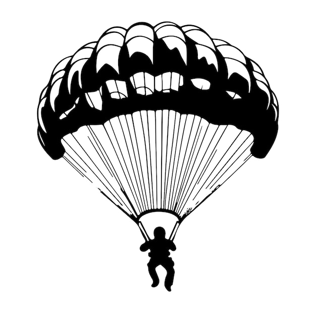 Vettore sagome di paracadutismo vettoriale