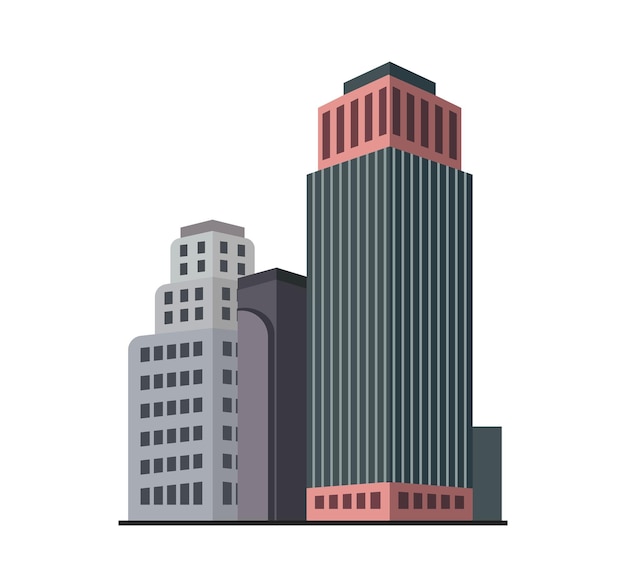 vector skyscrapers building illustrations for modern architecture designs