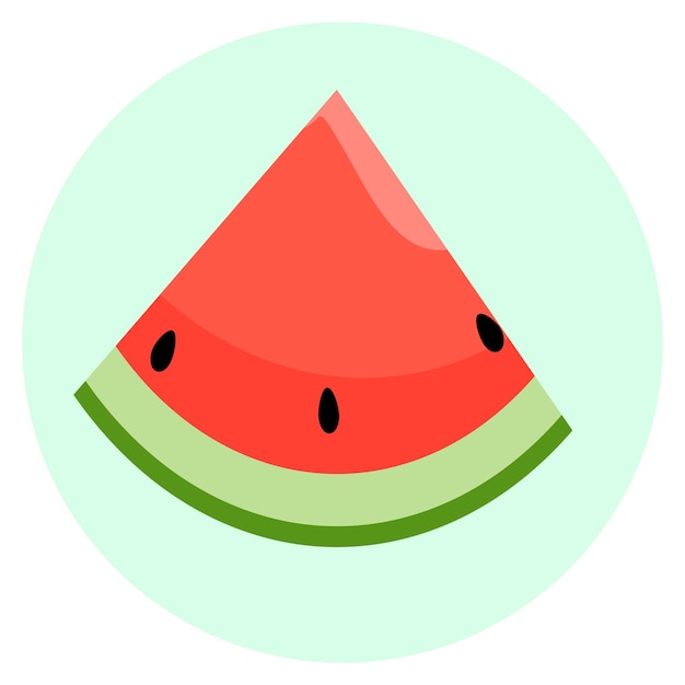 Vector slice watermelon Fruit illustration Healthy food design Fresh and juicy slices