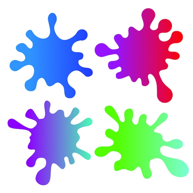 Vector slime splash blobs