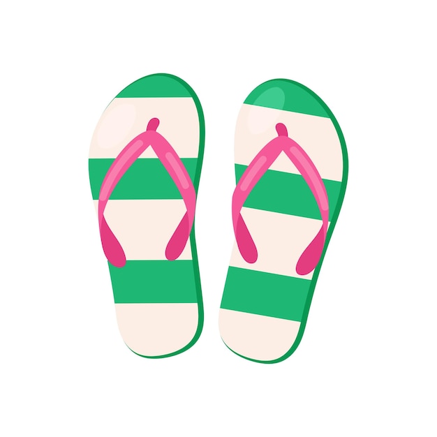 Vector slippers schoenen leien in cartoon stijl vectorillustratie geïsoleerd