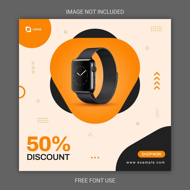 Vector smart watch sales instagram and social media post template