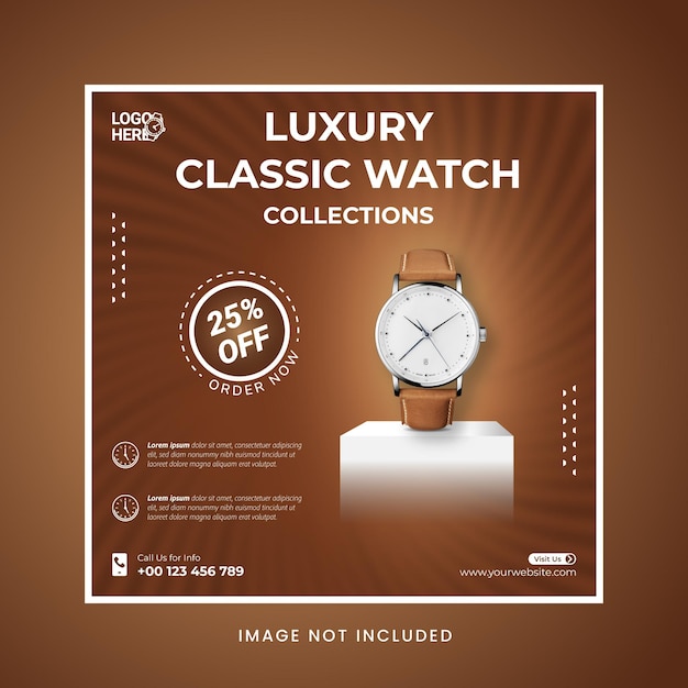 Vector vector smart watch special offer sale social media post instagram post banner template