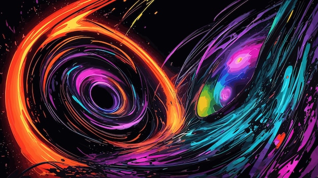 ベクトル ベクタースメア スプラッシュアート ブラックホール サイクロンの効果 背景 ウェブバナー デスクトップの壁紙
