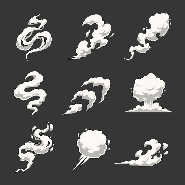 Vector vector smoke set