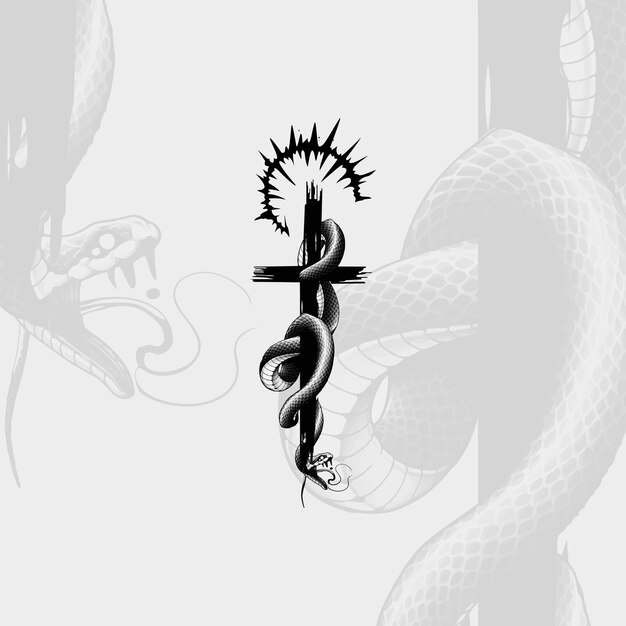 vector snake tattoo logo