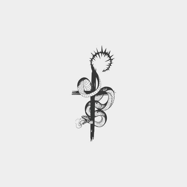 vector snake tattoo logo