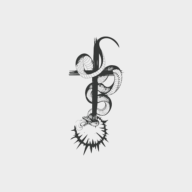 Vector vector snake tattoo logo