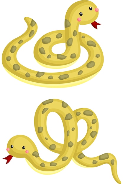 a vector of snakes with two different poses