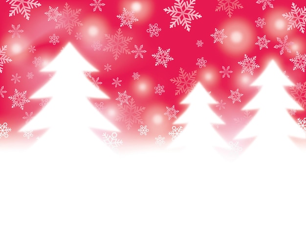 Vector snow-covered forest background illustration with text space.